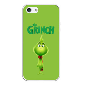 Чехол для iPhone 5/5S матовый с принтом The Grinch , Силикон | Область печати: задняя сторона чехла, без боковых панелей | grinch | гринч | новый год | рождество