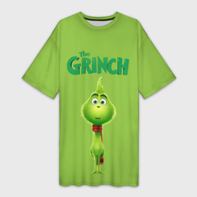 Платье-футболка 3D с принтом The Grinch ,  |  | grinch | гринч | новый год | рождество