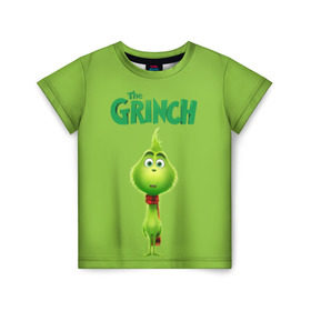 Детская футболка 3D с принтом The Grinch , 100% гипоаллергенный полиэфир | прямой крой, круглый вырез горловины, длина до линии бедер, чуть спущенное плечо, ткань немного тянется | grinch | гринч | новый год | рождество