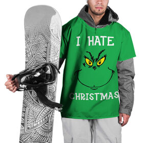 Накидка на куртку 3D с принтом I hate christmas , 100% полиэстер |  | grinch | гринч | новый год | рождество