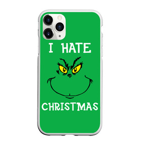 Чехол для iPhone 11 Pro матовый с принтом I hate christmas , Силикон |  | grinch | гринч | новый год | рождество