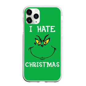 Чехол для iPhone 11 Pro Max матовый с принтом I hate christmas , Силикон |  | Тематика изображения на принте: grinch | гринч | новый год | рождество