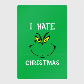 Магнитный плакат 2Х3 с принтом I hate christmas , Полимерный материал с магнитным слоем | 6 деталей размером 9*9 см | Тематика изображения на принте: grinch | гринч | новый год | рождество