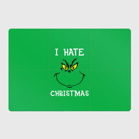 Магнитный плакат 3Х2 с принтом I hate christmas , Полимерный материал с магнитным слоем | 6 деталей размером 9*9 см | grinch | гринч | новый год | рождество