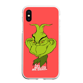 Чехол для iPhone XS Max матовый с принтом Mr Grinch , Силикон | Область печати: задняя сторона чехла, без боковых панелей | grinch | гринч | новый год | рождество