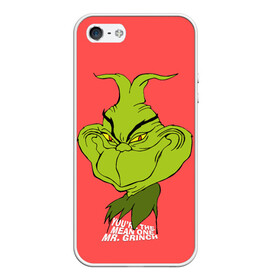 Чехол для iPhone 5/5S матовый с принтом Mr Grinch , Силикон | Область печати: задняя сторона чехла, без боковых панелей | grinch | гринч | новый год | рождество