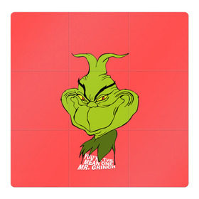 Магнитный плакат 3Х3 с принтом Mr. Grinch , Полимерный материал с магнитным слоем | 9 деталей размером 9*9 см | grinch | гринч | новый год | рождество