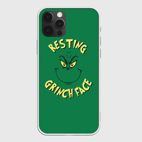 Чехол для iPhone 12 Pro Max с принтом Resting Grinch Face , Силикон |  | Тематика изображения на принте: grinch | гринч | новый год | рождество