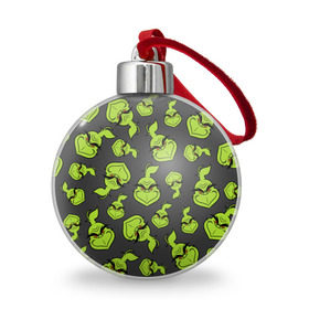 Ёлочный шар с принтом The Grinch , Пластик | Диаметр: 77 мм | grinch | гринч | новый год | рождество