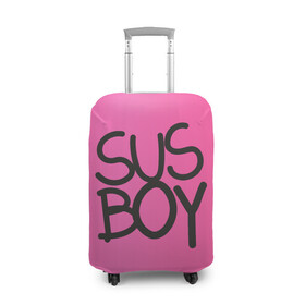Чехол для чемодана 3D с принтом Susboy , 86% полиэфир, 14% спандекс | двустороннее нанесение принта, прорези для ручек и колес | baby | cry | lil peep | lil peep cry baby | pink | susboy | камуфляж | лил | лилпип | пип | розовый | розовый камуфляж