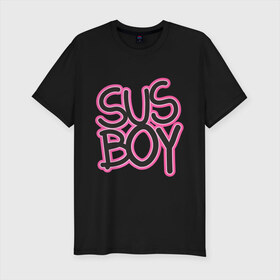Мужская футболка премиум с принтом Susboy , 92% хлопок, 8% лайкра | приталенный силуэт, круглый вырез ворота, длина до линии бедра, короткий рукав | baby | cry | lil peep | lil peep cry baby | pink | susboy | камуфляж | лил | лилпип | пип | розовый | розовый камуфляж