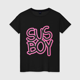 Женская футболка хлопок с принтом Susboy , 100% хлопок | прямой крой, круглый вырез горловины, длина до линии бедер, слегка спущенное плечо | baby | cry | lil peep | lil peep cry baby | pink | susboy | камуфляж | лил | лилпип | пип | розовый | розовый камуфляж