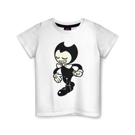 Детская футболка хлопок с принтом Bendy , 100% хлопок | круглый вырез горловины, полуприлегающий силуэт, длина до линии бедер | bendy | bendy in the ink machine | cartoon | game | бенди | игра