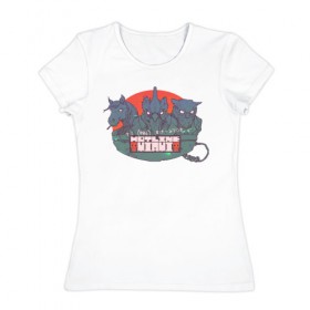 Женская футболка хлопок с принтом Hotline Miami Classic , 100% хлопок | прямой крой, круглый вырез горловины, длина до линии бедер, слегка спущенное плечо | 80s | hotlinemiami | retro | retrowave | synthwave
