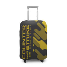 Чехол для чемодана 3D с принтом CS:GO Danger Zone , 86% полиэфир, 14% спандекс | двустороннее нанесение принта, прорези для ручек и колес | 