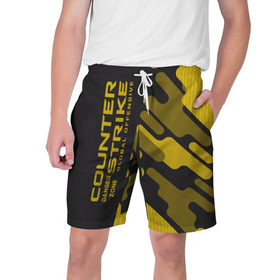 Мужские шорты 3D с принтом CS:GO Danger Zone ,  полиэстер 100% | прямой крой, два кармана без застежек по бокам. Мягкая трикотажная резинка на поясе, внутри которой широкие завязки. Длина чуть выше колен | 