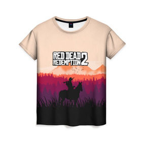 Женская футболка 3D с принтом Red Dead Redemption , 100% полиэфир ( синтетическое хлопкоподобное полотно) | прямой крой, круглый вырез горловины, длина до линии бедер | dead | gamer | john | marston | rdr | red | redemption | rockstar | shooter | western | вестерн | джон | марстон | шутер