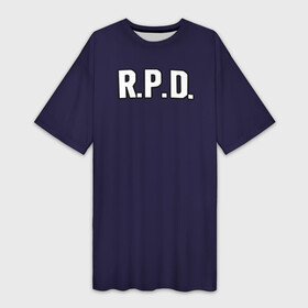 Платье-футболка 3D с принтом Racoon Police ,  |  | police | resident evil | resident evil 2 | umbrella | амбрела | обитель зла