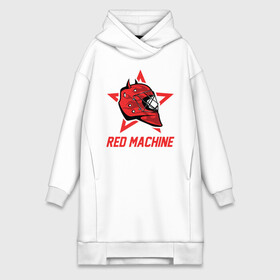 Платье-худи хлопок с принтом Red Machine   Красная Машина ,  |  | hockey | machine | red | russia | team | красная | машина | россия | сборная | хоккей