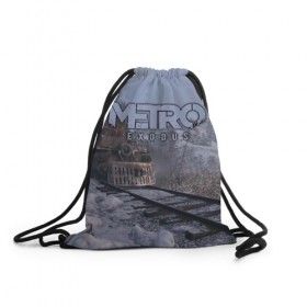 Рюкзак-мешок 3D с принтом Metro Exodus , 100% полиэстер | плотность ткани — 200 г/м2, размер — 35 х 45 см; лямки — толстые шнурки, застежка на шнуровке, без карманов и подкладки | 