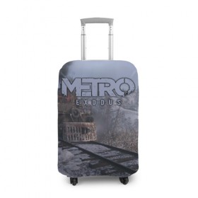 Чехол для чемодана 3D с принтом Metro Exodus , 86% полиэфир, 14% спандекс | двустороннее нанесение принта, прорези для ручек и колес | 