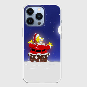 Чехол для iPhone 13 Pro с принтом Гомер Санта Клаус ,  |  | Тематика изображения на принте: bart | family | homer | lisa | maggie | marge | santa | simpson | simpsons | thesimpsons | барт | герой | гомер | город | лиза | мардж | мегги | санта | семья | симпсоны | супергерой