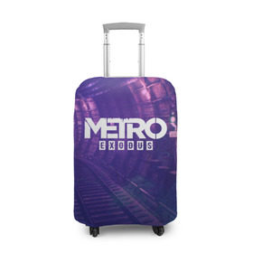 Чехол для чемодана 3D с принтом METRO EXODUS , 86% полиэфир, 14% спандекс | двустороннее нанесение принта, прорези для ручек и колес | 