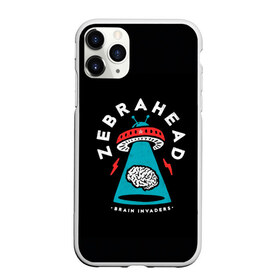 Чехол для iPhone 11 Pro Max матовый с принтом Zebrahead - Brain Invaders , Силикон |  | Тематика изображения на принте: album | brain | core | invaders | mind | rapcore | rock | ufo | zebrahead | альбом | зебрахед | мозг