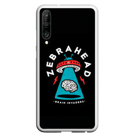 Чехол для Honor P30 с принтом Zebrahead - Brain Invaders , Силикон | Область печати: задняя сторона чехла, без боковых панелей | Тематика изображения на принте: album | brain | core | invaders | mind | rapcore | rock | ufo | zebrahead | альбом | зебрахед | мозг