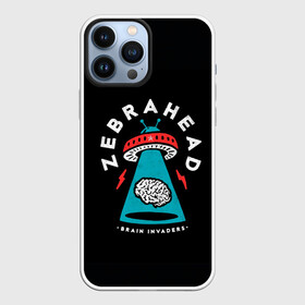 Чехол для iPhone 13 Pro Max с принтом Zebrahead   Brain Invaders ,  |  | Тематика изображения на принте: album | brain | core | invaders | mind | rapcore | rock | ufo | zebrahead | альбом | зебрахед | мозг