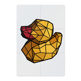 Магнитный плакат 2Х3 с принтом Геометрическая уточка , Полимерный материал с магнитным слоем | 6 деталей размером 9*9 см | Тематика изображения на принте: 3d | bird | duck | geometric | геометрия | птица | утка