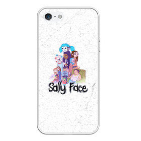 Чехол для iPhone 5/5S матовый с принтом Sally Face , Силикон | Область печати: задняя сторона чехла, без боковых панелей | sally face | гизмо | девид | девочка | игра | лари | ларри | мальчик | маска | мрачная | на лице | пых | с протезом | сал | сали | салли | салли фейс | фейс | фэйс | эддисон | эшли