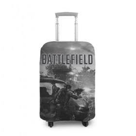 Чехол для чемодана 3D с принтом BATTLEFIELD , 86% полиэфир, 14% спандекс | двустороннее нанесение принта, прорези для ручек и колес | автомат | битва | битвы | враг | оружия | пистолет | поле | стратегия | тактический | танки | шутер