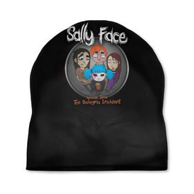 Шапка 3D с принтом Sally Face , 100% полиэстер | универсальный размер, печать по всей поверхности изделия | sally face | гизмо | девид | девочка | игра | лари | ларри | мальчик | маска | мрачная | на лице | пых | с протезом | сал | сали | салли | салли фейс | фейс | фэйс | эддисон | эшли