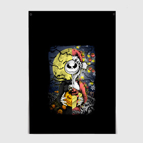 Постер с принтом The Nightmare Before Christmas , 100% бумага
 | бумага, плотность 150 мг. Матовая, но за счет высокого коэффициента гладкости имеет небольшой блеск и дает на свету блики, но в отличии от глянцевой бумаги не покрыта лаком | before | burton | christmas | halloween | jack | nightmare | skellington | tim | xmas | бёртон | джек | перед | рождество | рождеством | скеллингтон | тим | хеллоуин | хэллоуин