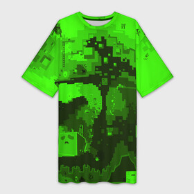 Платье-футболка 3D с принтом Minecraft ,  |  | blade | blocks | creeper | cubes | game | ken | mine craft | minecraft | mobs | sword | игры | крипер | майн крафт | майнкрафт | моб