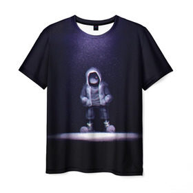 Мужская футболка 3D с принтом Санс , 100% полиэфир | прямой крой, круглый вырез горловины, длина до линии бедер | game | sans | undertale | игра | санс