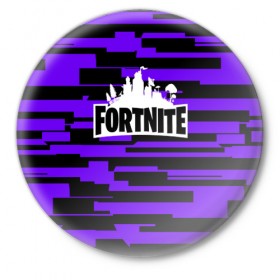 Значок с принтом FORTNITE ,  металл | круглая форма, металлическая застежка в виде булавки | battle royale | fortnite | fortnite royale | raven fortnite. | the forest