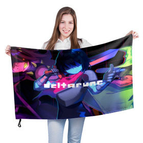 Флаг 3D с принтом Deltarune , 100% полиэстер | плотность ткани — 95 г/м2, размер — 67 х 109 см. Принт наносится с одной стороны | 