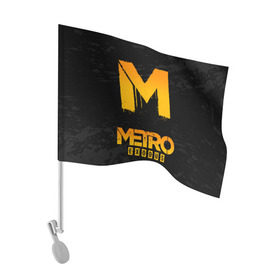 Флаг для автомобиля с принтом METRO EXODUS , 100% полиэстер | Размер: 30*21 см | exodus | horror | metro 2033 | metro exodus | survival | игры | исход | метро | метро 2035