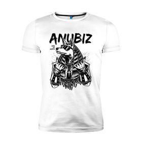 Мужская футболка премиум с принтом Анубис , 92% хлопок, 8% лайкра | приталенный силуэт, круглый вырез ворота, длина до линии бедра, короткий рукав | anubiz | анубис | бог | бог войны | египет