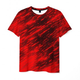 Мужская футболка 3D с принтом RED FIRE STORM , 100% полиэфир | прямой крой, круглый вырез горловины, длина до линии бедер | Тематика изображения на принте: bright | fire | heat | light | orange | wildfire | искры | огненный | огонь | оранжевый | пламя | пожар