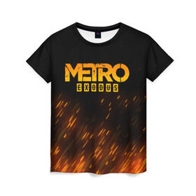 Женская футболка 3D с принтом METRO EXODUS , 100% полиэфир ( синтетическое хлопкоподобное полотно) | прямой крой, круглый вырез горловины, длина до линии бедер | exodus | horror | metro 2033 | metro exodus | survival | игры | исход | метро | метро 2035