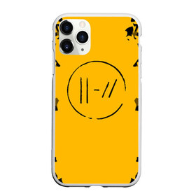 Чехол для iPhone 11 Pro Max матовый с принтом TWENTY ONE PILOTS , Силикон |  | 21 pilots | 21p | music | rock | top | trench | twenty one pilots | yellow | группа | жёлтый | музыка | рок