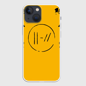 Чехол для iPhone 13 mini с принтом TWENTY ONE PILOTS ,  |  | 21 pilots | 21p | music | rock | top | trench | twenty one pilots | yellow | группа | жёлтый | музыка | рок