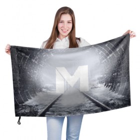 Флаг 3D с принтом METRO , 100% полиэстер | плотность ткани — 95 г/м2, размер — 67 х 109 см. Принт наносится с одной стороны | exodus | horror | metro 2033 | metro exodus | survival | игры | исход | метро | метро 2035