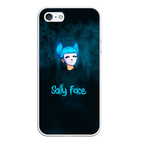 Чехол для iPhone 5/5S матовый с принтом Sally Face , Силикон | Область печати: задняя сторона чехла, без боковых панелей | sally face | гизмо | девид | девочка | игра | лари | ларри | мальчик | маска | мрачная | на лице | пых | с протезом | сал | сали | салли | салли фейс | фейс | фэйс | эддисон | эшли