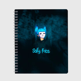 Тетрадь с принтом Sally Face , 100% бумага | 48 листов, плотность листов — 60 г/м2, плотность картонной обложки — 250 г/м2. Листы скреплены сбоку удобной пружинной спиралью. Уголки страниц и обложки скругленные. Цвет линий — светло-серый
 | sally face | гизмо | девид | девочка | игра | лари | ларри | мальчик | маска | мрачная | на лице | пых | с протезом | сал | сали | салли | салли фейс | фейс | фэйс | эддисон | эшли