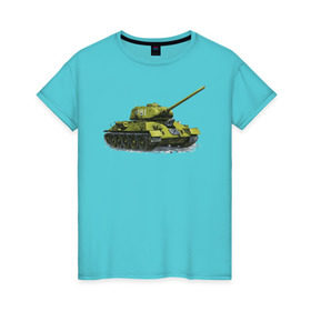 Женская футболка хлопок с принтом Зимний Танк , 100% хлопок | прямой крой, круглый вырез горловины, длина до линии бедер, слегка спущенное плечо | war | бмп | броня | военный | война | зеленый | оборона | онлайн | оружие | снежный | танк | танки | танки онлайн | танчики
