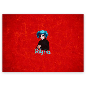 Поздравительная открытка с принтом Sally Face , 100% бумага | плотность бумаги 280 г/м2, матовая, на обратной стороне линовка и место для марки
 | sally face | гизмо | девид | девочка | игра | лари | ларри | мальчик | маска | мрачная | на лице | пых | с протезом | сал | сали | салли | салли фейс | фейс | фэйс | эддисон | эшли